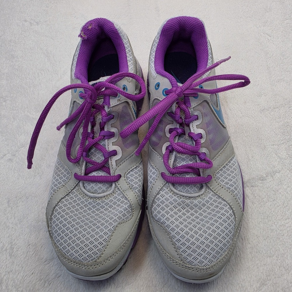 Nike LunarGlide+ 4 Women's 9 Gray Purple Running Shoes Sneakers 554895-001